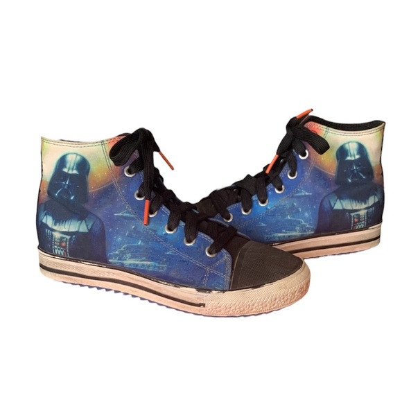 Star Wars Skechers Kid’s Darth Vader Jagged Starfleet high tops sneakers - Picture 1 of 8